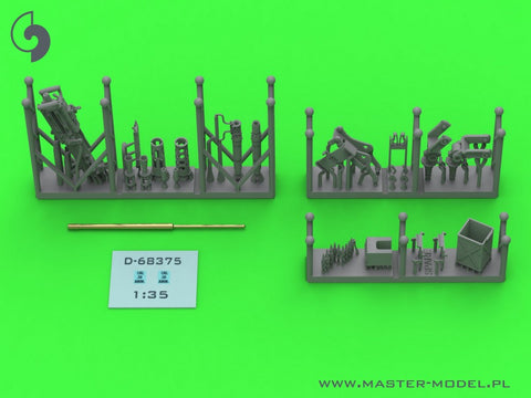 マスター GM-35-069 1/35 ブローニング M2HB .50 cal (12,7mm) - タンクマウント - WWII 初期バージョン (D69820 クレイドル スモール50 弾薬缶 D68375)