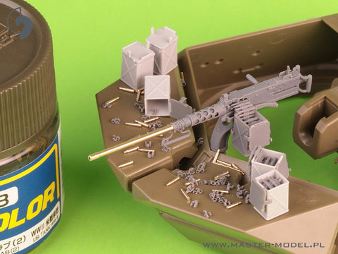 マスター GM-35-070 1/35 ブローニング M2HB .50 cal (12,7mm) - M10 駆逐戦車 (D70627 cradle with スモール50 弾薬缶 D68375)