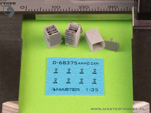 マスター GM-35-071 1/35 初期小型（50発）弾薬缶 (D68375) ブローニング M2HB .50 cal 機関銃 (6ピース) - オープン