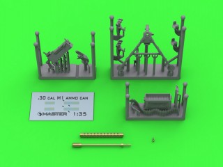 マスター GM-35-088 1/35 ブローニング M1919 A4 .30口径 (7,62mm) - M2トライポッドのマシンガン (M1弾薬箱付き)
