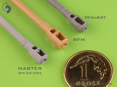 マスター GM-35-095 1/35 Sd.Kfz. 234/2 プーマ - 50mm KwK39 L/60 砲身 & MG-42 チップ 防盾用 （ミニアート, RFM, ドラゴンキット用)