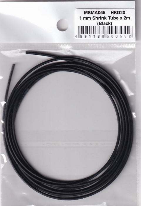 MSMクリエイション MSMA055 1mm収縮チューブx2m（ブラック）