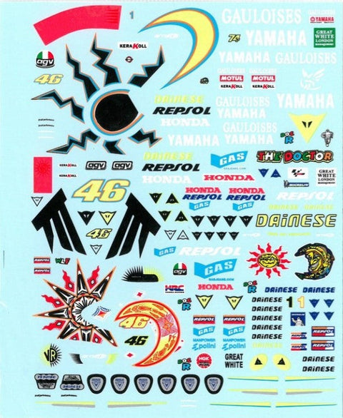 MSMクリエイション MSMD017 1/12 V.ロッシ フィギュア デカール 2002-2005