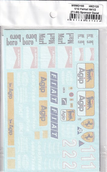 MSMクリエイション MSMD100 1/12 フェラーリ 641/2 (F1-90) フルデカール (タミヤ用)