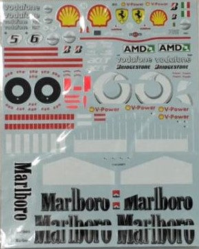 MSMクリエイション MSMD135  1/20 フェラーリ248F1 デカール（バーコードとタバコのマーキングを含む）