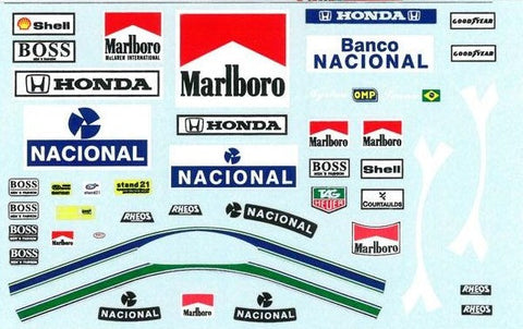 MSMクリエイション MSMD185 1/12 アイルトン セナ フィギュア デカール (マクラーレン 1988/1991)