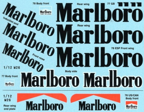 MSMクリエイション MSMD253 1/12 マクラーレン M26 Marlboroデカール (モデルファクトリー ヒロ対応)
