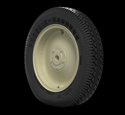 パンツァーアート RE16-005 1/16 Sd.Kfz 250 ロードホイール スペア付き (コンチネンタル No2)