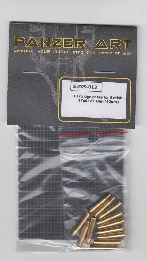 パンツァーアート SU35-013 1/35 イギリス 17ポンド対戦車砲 薬莢(12個). シャーマンファイアフライ.アーチャー対戦車自走砲