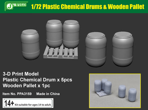 J's Work PPA3159 1/72 プラスチック化学ドラム・木製パレット