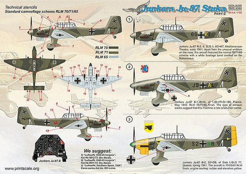 プリントスケール 32-020 1/32 ユンカース Ju-87 Part2 コンプリートセット