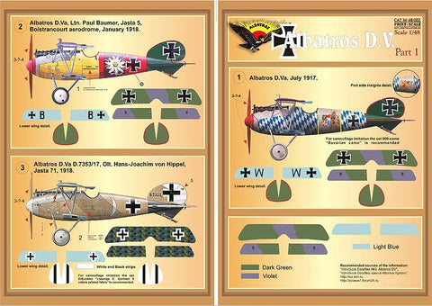 プリントスケール 48-022 1/48 アルバトロス D.V. Part 1