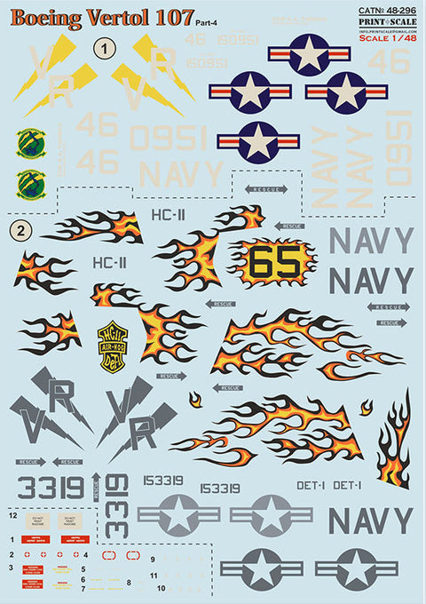 プリントスケール 48-296 1/48 ボーイング-バートル 107. パート4