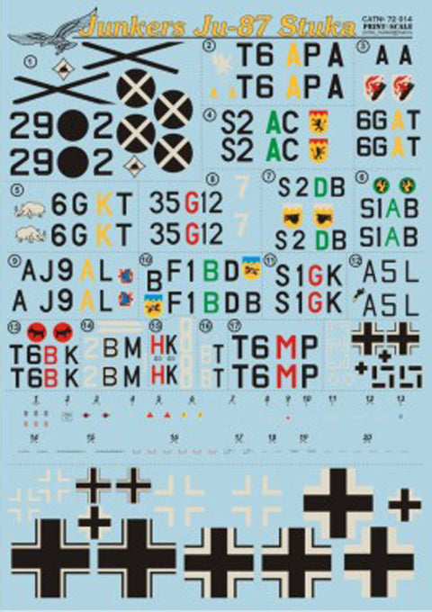 プリントスケール 72-014 1/72 ユンカース Ju-87 スツーカ
