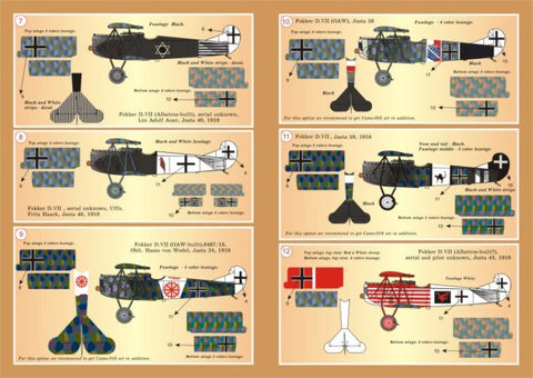 プリントスケール 72-024 1/72 フォッカー DVII Part 1 コンプリートセット