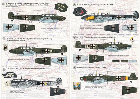プリントスケール 72-035 1/72 メッサーシュミット Me 110