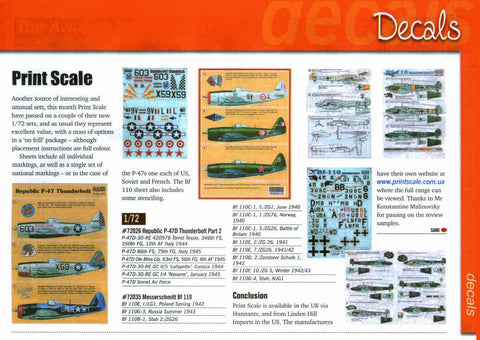 プリントスケール 72-035 1/72 メッサーシュミット Me 110