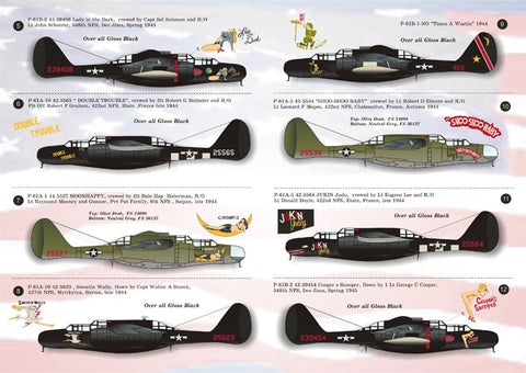 プリントスケール 72-036 1/72 P-61 ブラックウィドウ