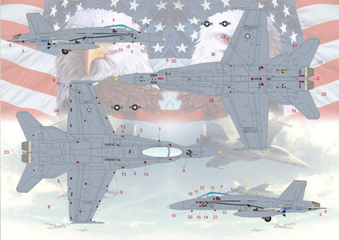 プリントスケール 72-044 1/72 F-18 ホーネット Part 1