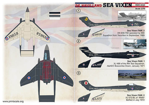プリントスケール 72-050 1/72 シービクセン コンプリートセット