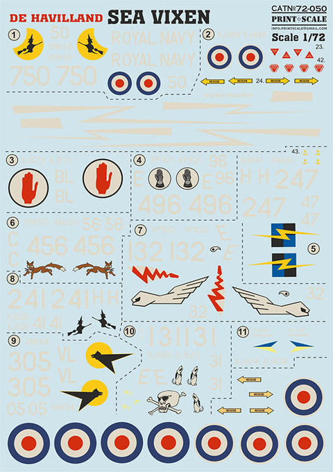 プリントスケール 72-050 1/72 シービクセン コンプリートセット