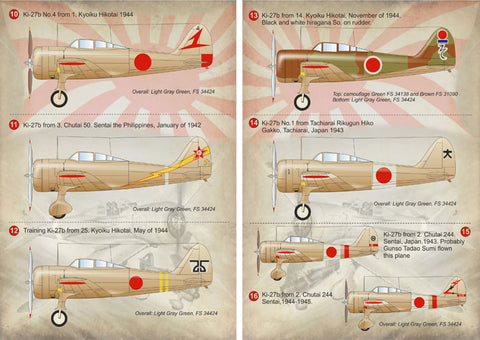 プリントスケール 72-080 1/72 中島 キ27 九七式戦闘機
