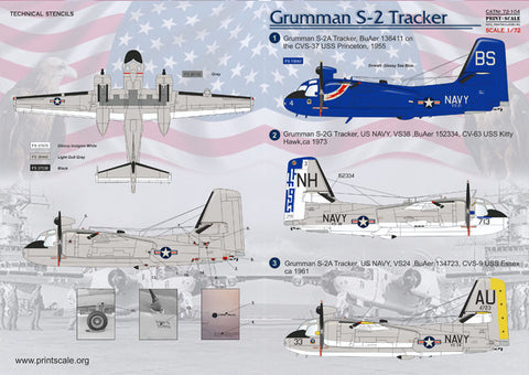 プリントスケール 72-104 1/72 グラマン S-2 トラッカー