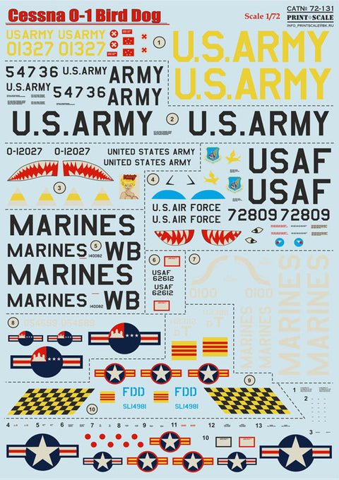プリントスケール 72-131 1/72 セスナ O-1 バードドッグ