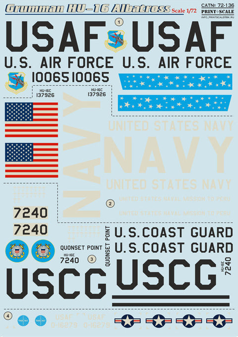 プリントスケール 72-136 1/72 グラマン アルバトロス