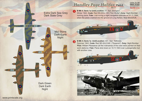 プリントスケール 72-199 1/72 ハンドレページ ハリファックス Part 2