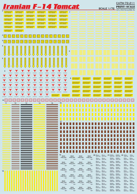 プリントスケール 72-211 1/72 F-14 トムキャット イラン空軍