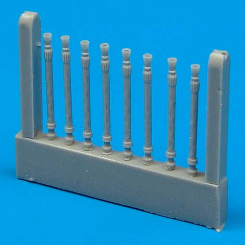 クイックブースト 72021 1/72 ランカスター 機銃楕円型放熱口銃身(ルイス7.7mm機銃)（ハセガワ用）