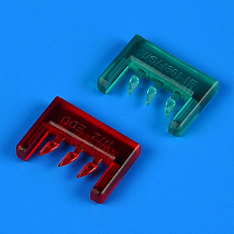 クイックブースト QB72-697 1/72 メッサーシュミット Bf109F/G/K ポジションライト(赤3，青３個入) (エデュアルド用)