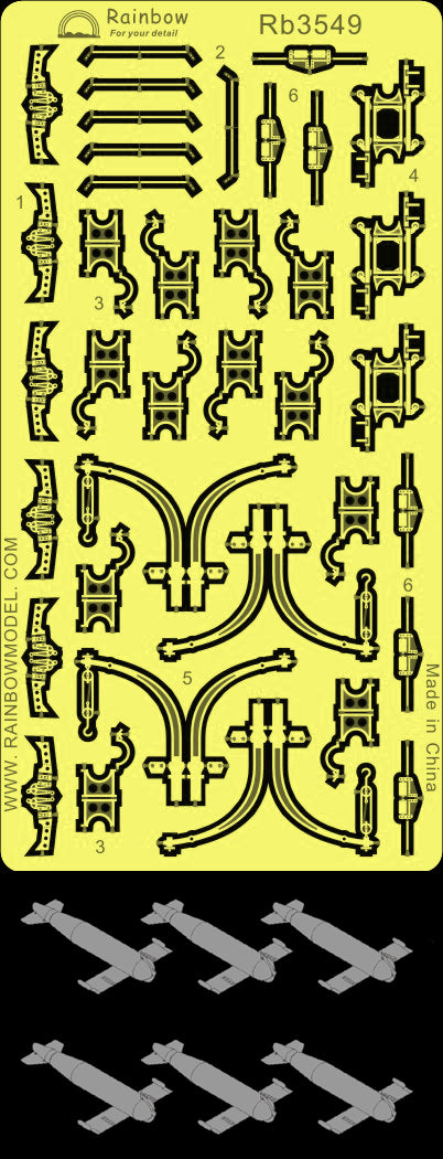 レインボーモデル Rb3549 1/350 日本海軍 パラベーンセットI(大型) (6 set) [1PE, 6Resin parts]