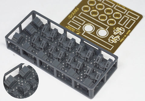 レインボーモデル Rb3585 1/350 日本海軍 12cm多連装ロケット砲 (12 set) [16 Resin parts, 1 PE]