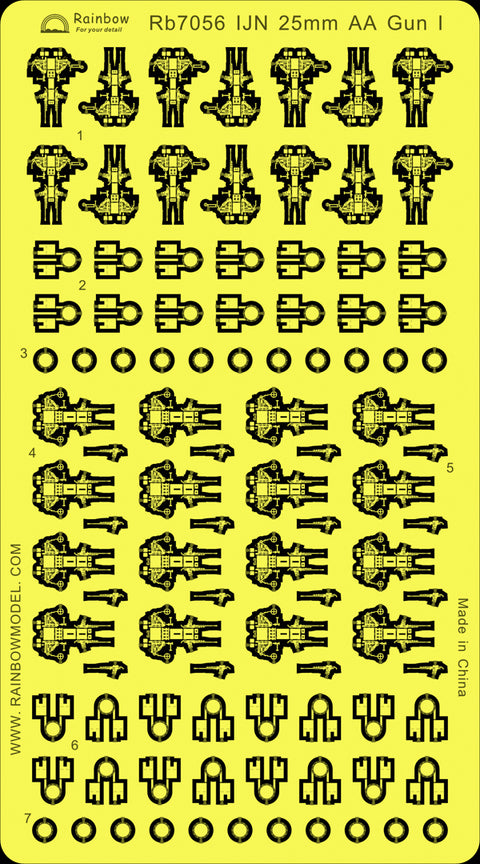 レインボーモデル Rb7056 1/700 日本海軍 25mm機銃I (Twin/Triple)