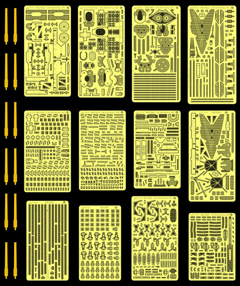 レインボーモデル Rb7060 1/700 日本海軍 伊勢型戦艦用 1941/42 アップグレードセット [12PE, 12metal barrels]ハセガワ用