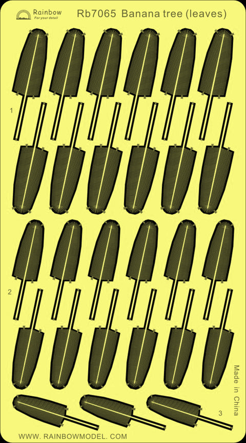 レインボーモデル Rb7065 1/700 芭蕉の葉 (leaves)
