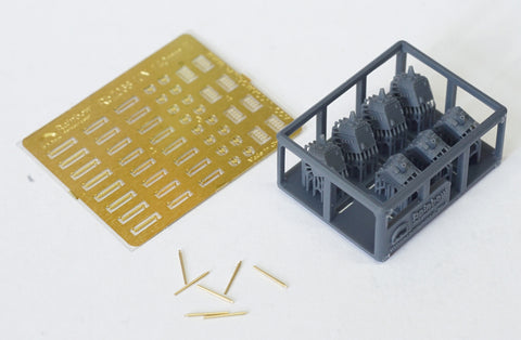 レインボーモデル Rb7068 1/700 5500ｔ型軽巡洋艦用 14cm砲塔II (3DP*7+Barrels*7+PE)