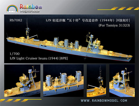 レインボーモデル Rb7082 1/700 日本海軍 軽巡洋艦 五十鈴 1944用エッチングパーツ [8PE]