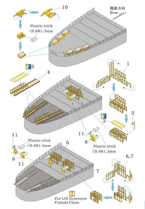 レインボーモデル Rb7096 1/700 日本海軍 爆雷架台