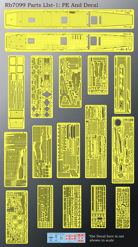 レインボーモデル Rb7099 1/700 日本海軍 航空母艦 赤城 アップグレードセット [17PE, 3DP*30, 12Metal barrels] フジミ用