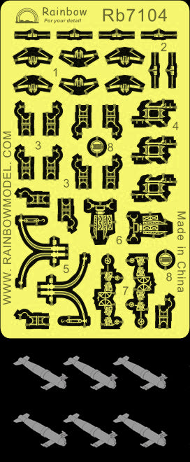 レインボーモデル Rb7104 1/700 日本海軍 パラベーンセットII(中型) (6 set) [1PE, 6Resin parts]
