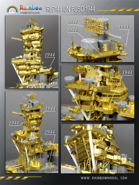 レインボーモデル Rb7144 1/700 日本海軍 戦艦 扶桑 1944 アップグレードセット フジミ用