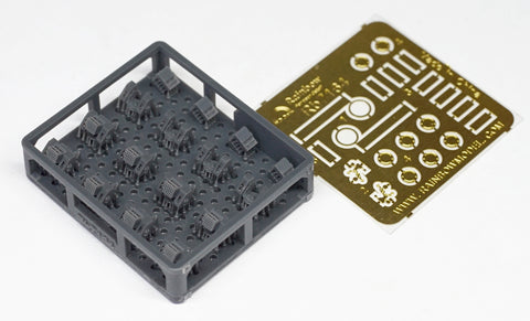 レインボーモデル Rb7164 1/700 日本海軍 12cm多連装ロケット砲 (12 set) [3DP*16, 1 PE]