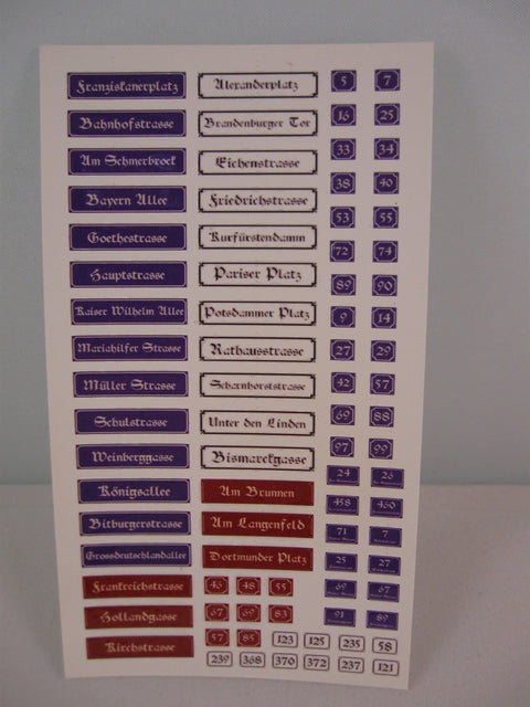 リアリティインスケール 35002 1/35エナメル ドイツ ストリートサイン