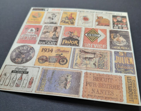 リアリティインスケール 35280 1/35 本物の木を使用した商業用サイン - フランス セット 1 - シート