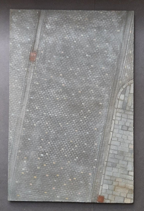 リアリティインスケール 35305 1/35 歩道付き石畳の市街地道路 - 21 x 32.5cm