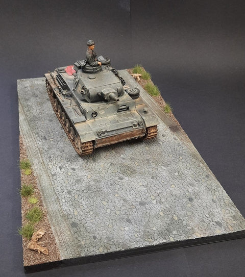 リアリティインスケール 35308 1/35 田舎の石畳の道とスペシャルスキャッターと芝生 - 19 x