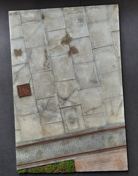 リアリティインスケール 35309 1/35 芝生と別個のマンホールカバーのある工業用ヤード - 21.5 x